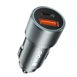 Autós adapter - 38W - USB-A, USB-C - ezüst - BWOO BO-CC73