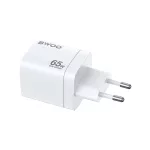 Hálózati adapter - 65W - 2xUSB-C, USB-A - fehér - BWOO CDA147PD