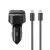 XO - FM transmitter  BCC17 Bluetooth MP3 car charger 30W black (fekete) + Adatkábel USB-C - USB-C