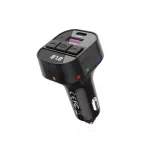 XO - FM transmitter  BCC17 Bluetooth MP3 car charger 30W black (fekete) + Adatkábel USB-C - USB-C