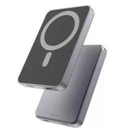   Powerbank - MagSafe - 5000 mAh - szürke - QUALO QMPB5-20-18 - 20W