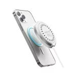 Vezeték nélküli töltő - 15W - ezüst - Forever MAWC - magnetic Qi