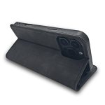 iPhone7 / 8 / SE 2020 / SE 2022 - Notesz tok - fekete - Smart Suede