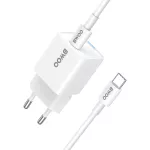 Hálózati töltő - 30W - USB-C + Type-c - fehér - BWOO GaN PD
