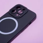 iPhone16 - Hátlapi tok MagSafe - Fekete - Silicon case