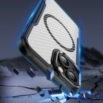 IPhone13 - Hátlap tok MagSafe - fekete - Defender Carbon