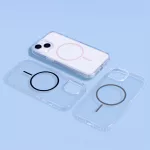 iPhone13 - Hátlapi tok MagSafe - átlátszó-fekete - Anti Shock Thin