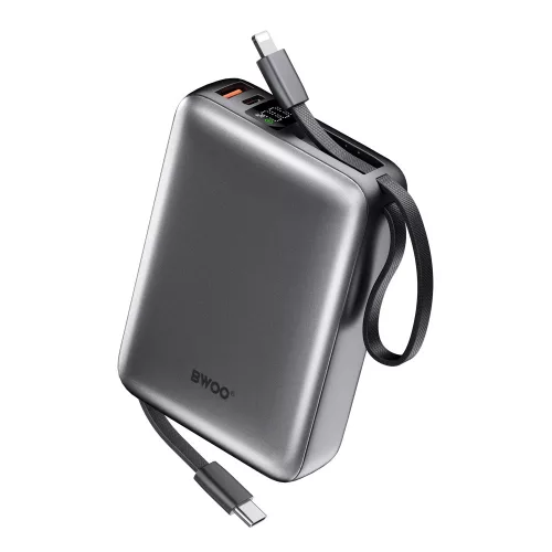 Powerbank - 20000 mAh  fekete - BWOO P73 22.5W