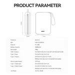 Powerbank - 20000 mAh  fekete - BWOO P73 22.5W