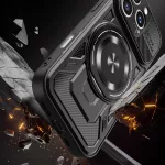 iPhone16 - Hátlapi tok MagSafe - fekete - Defender Armor Mag