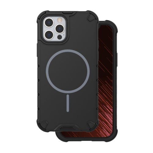 iPhone12 - Hátlapi tok MagSafe - fekete - Defender 2in1 Mag