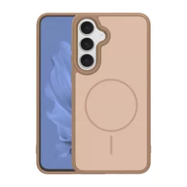   Samsung S26 Plus - Hátlapi tok MagSafe - barna - Frame Thin Mag