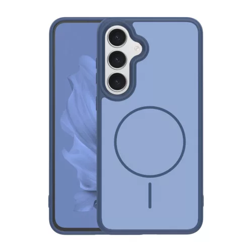 Samsung S26 Plus - Hátlap tok MagSafe - kék - Frame Thin Mag