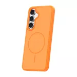 Samsung S26 Plus - Hátlap tok MagSafe - narancs - Frame Thin Mag