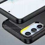 Techsuit - Hátlap tok - Carbon Szilikon - Samsung Galaxy A34 5G - Black (fekete)