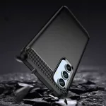 Techsuit - Hátlap tok - Carbon Szilikon - Samsung Galaxy A34 5G - Black (fekete)