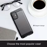 Techsuit - Hátlap tok - Carbon Szilikon - Samsung Galaxy A34 5G - Black (fekete)