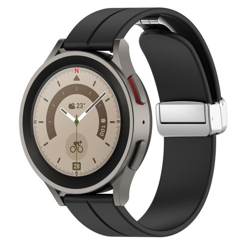 Techsuit - Watchband 22mm (W011) - Huawei Watch GT 2 (46mm)/GT 2 Pro/GT 3 Pro (46mm)/Ultimate, Xiaomi Watch S - Black (fekete)