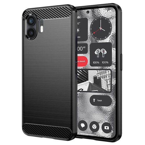 Techsuit - Carbon Szilikon tok - Nothing Phone (2) - Black (fekete)