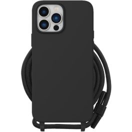   iPhone15 Pro Max - Hátlap tok - fekete - Techsuit Crossbody Lanyard