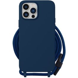   iPhone15 Pro Max - Hátlap tok - kék - Techsuit Crossbody Lanyard