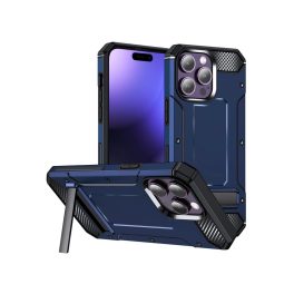   iPhone15 Pro Max - Hátlap tok - kék - Techsuit Hybrid Armor Kickstand