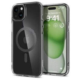   iPhone15 - Hátlap tok MagSafe - átlátszó - Spigen Ultra Hybrid Carbon Fiber