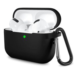   Techsuit - Szilikon tok - for AirPods Pro 1 / 2, Smooth Ultrathin Material - Black (fekete)