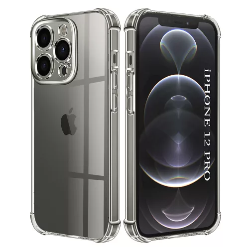 iPhone12 Pro - Hátlap tok - átlátszó - Techsuit Shockproof