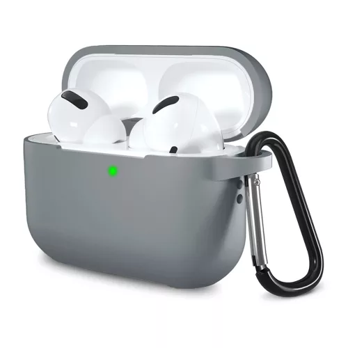 Techsuit - Szilikon tok - for AirPods Pro 1 / 2, Smooth Ultrathin Material - Grey (szürke)
