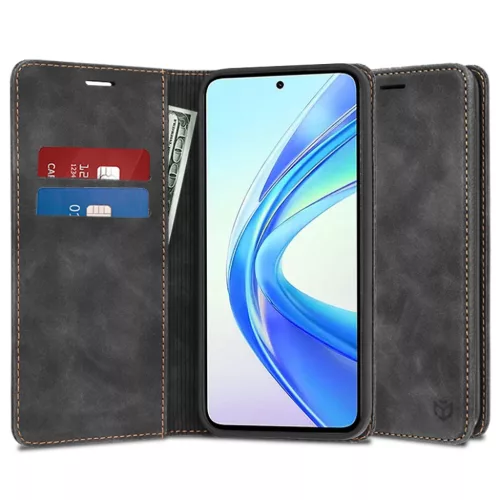 Honor X7b / X7b 5G / 90 SMART - Notesz tok - fekete - Techsuit Confy Cover