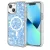 iPhone13 - Hátlap tok MagSafe - kék - csillámos - Techsuit Sparkly Glitter