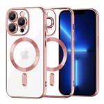 iPhone12 Pro - Hátlap tok MagSafe - rózsaszín - Techsuit Luxury Crystal