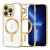iPhone12 Pro - Hátlap tok MagSafe - arany - Techsuit Luxury Crystal
