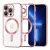 iPhone13 Pro - Hátlap tok MagSafe - rózsaszín - Techsuit Luxury Crystal