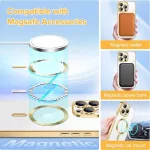 iPhone14 - Hátlap tok MagSafe - arany - Techsuit Luxury Crystal