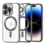 iPhone14 Pro - Hátlap tok MagSafe - fekete - Techsuit Luxury Crystal