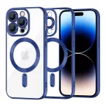 iPhone14 Pro - Hátlap tok MagSafe - sötétkék - Techsuit Luxury Crystal