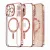 iPhone12 Pro - Hátlap tok MagSafe - rose arany - Techsuit Luxury Glitter
