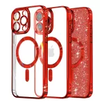 Techsuit - Luxury Glitter MagSafe tok - iPhone15 Pro - Red (piros)