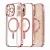 iPhone15 Pro - Hátlap tok MagSafe - rose gold - Techsuit Luxury Glitter