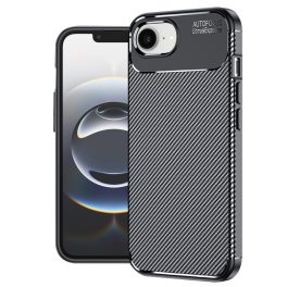 Techsuit - CarbonFiber tok - iPhone 16e - Black (fekete)