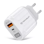 Hálózati adapter - 20W - USB-C - USB-A - fehér - Techsuit CHPD038