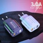 Hálózati adapter - 20W - USB-C - USB-A - fehér - Techsuit CHPD038