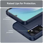 Techsuit - Hátlap tok - Carbon Szilikon - Samsung Galaxy A34 5G - Blue (kék)