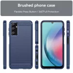 Techsuit - Hátlap tok - Carbon Szilikon - Samsung Galaxy A34 5G - Blue (kék)