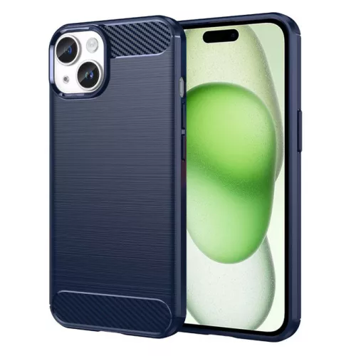 iPhone15 - Hátlap tok - kék - Techsuit Carbon