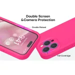 iPhone15 Pro - Hátlap tok - rózsaszín - Techsuit SoftFlex