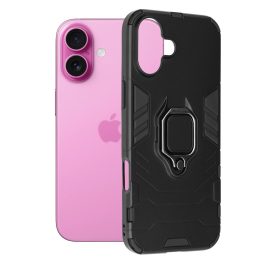   iPhone16 Plus - Hátlap tok - fekete - Techsuit Silicone Shield