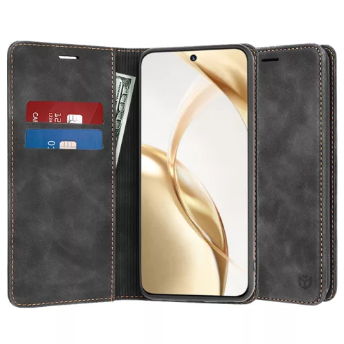 Techsuit - Confy Cover Notesz tok - Honor 200 - Black (fekete)